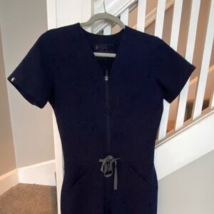 Figs Navy Wideleg Catarina Jumpsuit